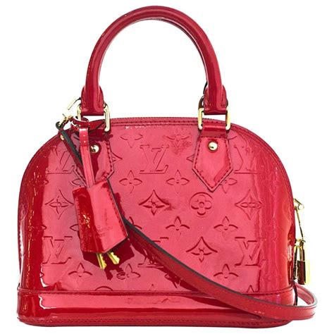 louis vuitton vernis red|Alma BB Monogram Vernis Leather .